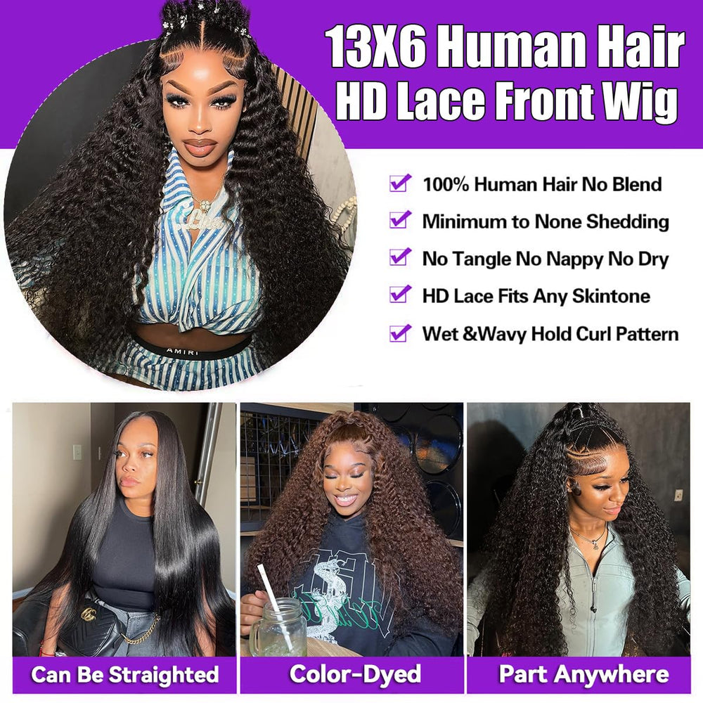 Gaishi 200-density deep wave wig delivers full, bouncy volume.