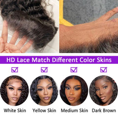 Gaishi HD transparent lace-front wig ear-to-ear for seamless blending.
