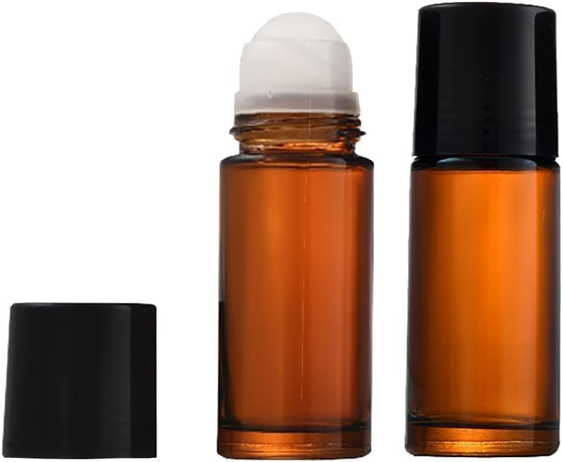 Galepromot roller bottle 30ml clear front view for precise essential oil application