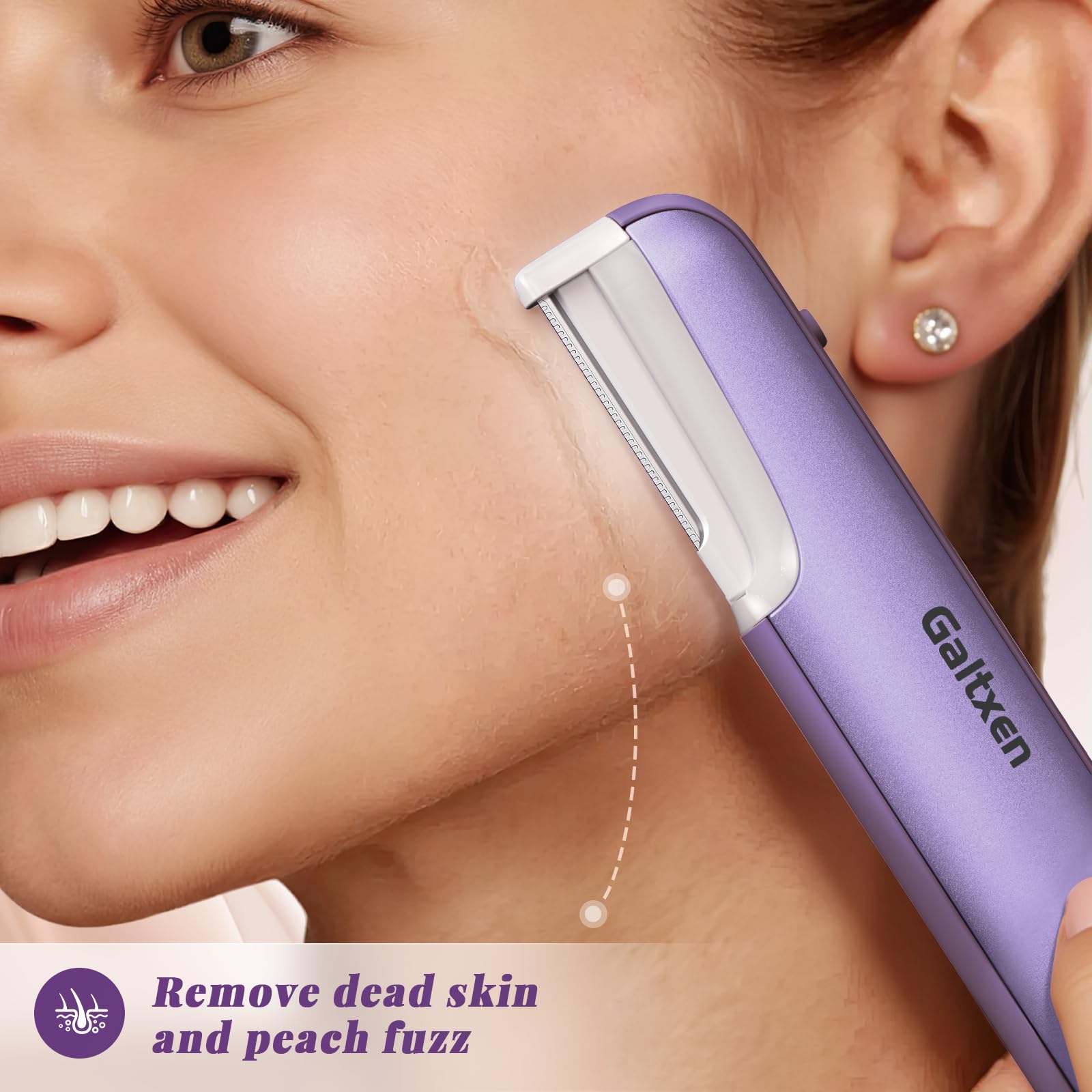 Galtxen dermaplaning tool hand-held use, smooth control for beginners and pros.