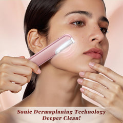 Galtxen pink dermaplaning tool with replaceable blades for hygienic hair removal
