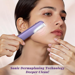 Galtxen dermaplaning tool rechargeable battery compartment, cord-free skincare on the go.