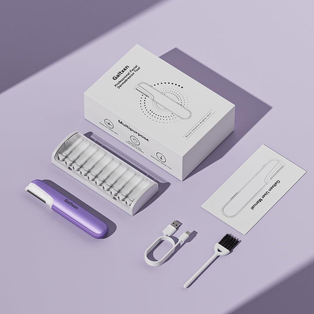 Galtxen travel-compact dermaplaning kit, TSA-friendly, ideal for trips.