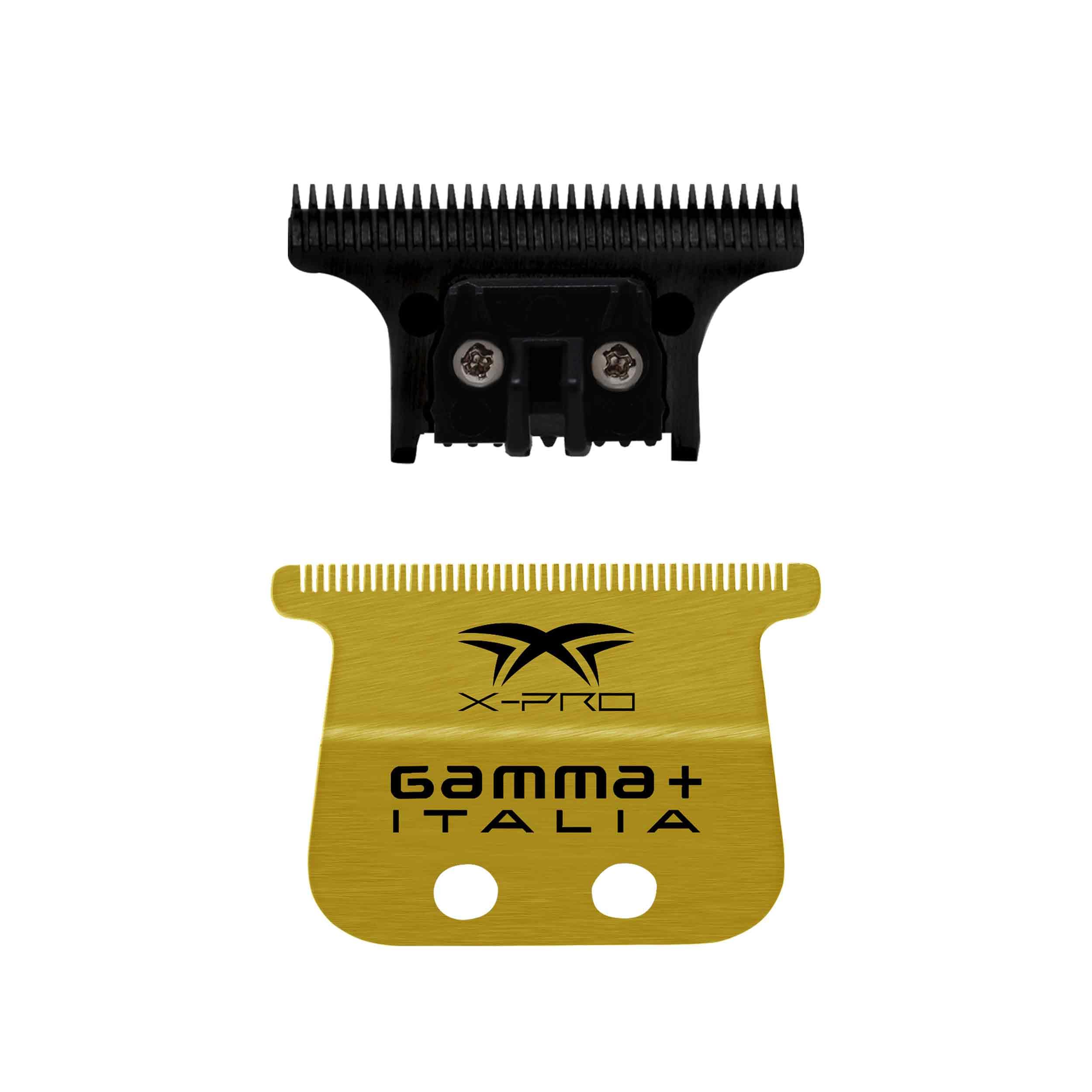 GAMMA+ replacement X-Pro wide gold titanium blade enables smooth trimming