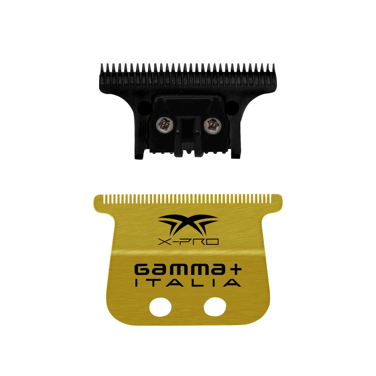GAMMA+ replacement X-Pro wide gold titanium blade enables smooth trimming