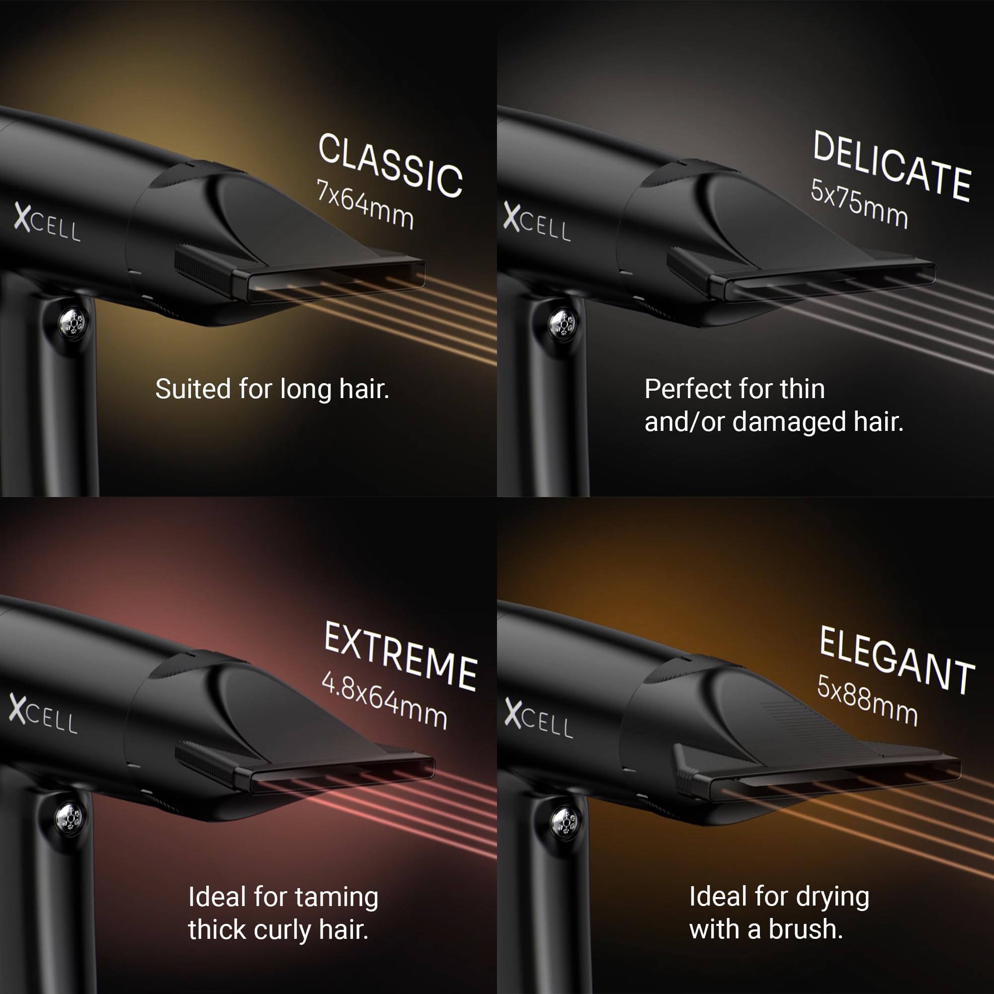 GAMMA+ XCell includes four concentrator and diffuser for versatile styling.