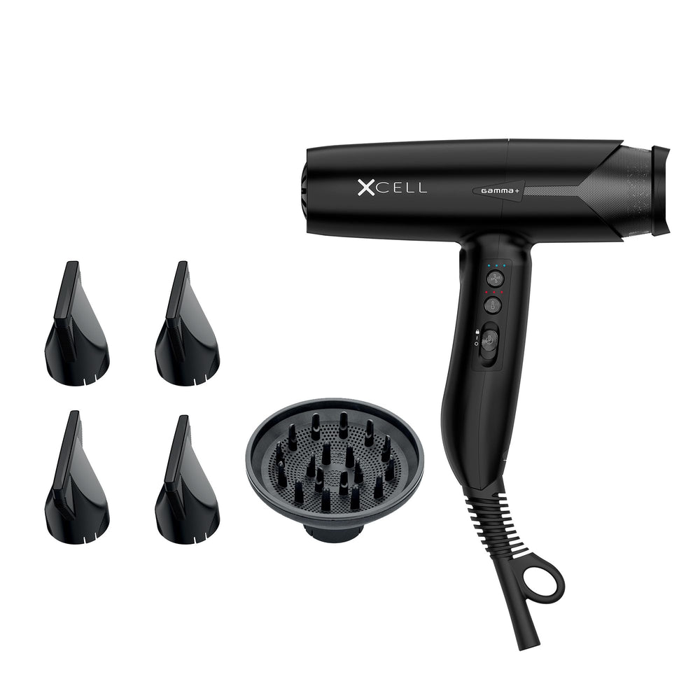 GAMMA+ XCell operates whisper-quiet for comfortable long styling sessions.