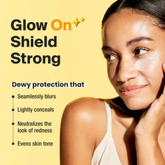 GANGNAM GLOW Day Shield texture closeup captures silky, quick-absorbing finish.