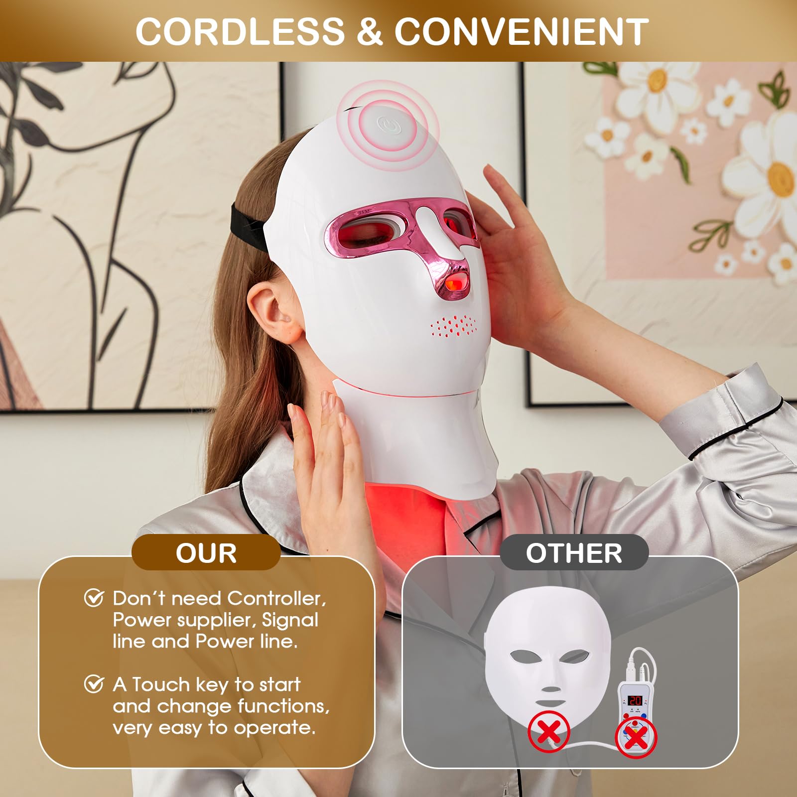 GANOEL ergonomic-design mask with adjustable straps for comfortable daily wear