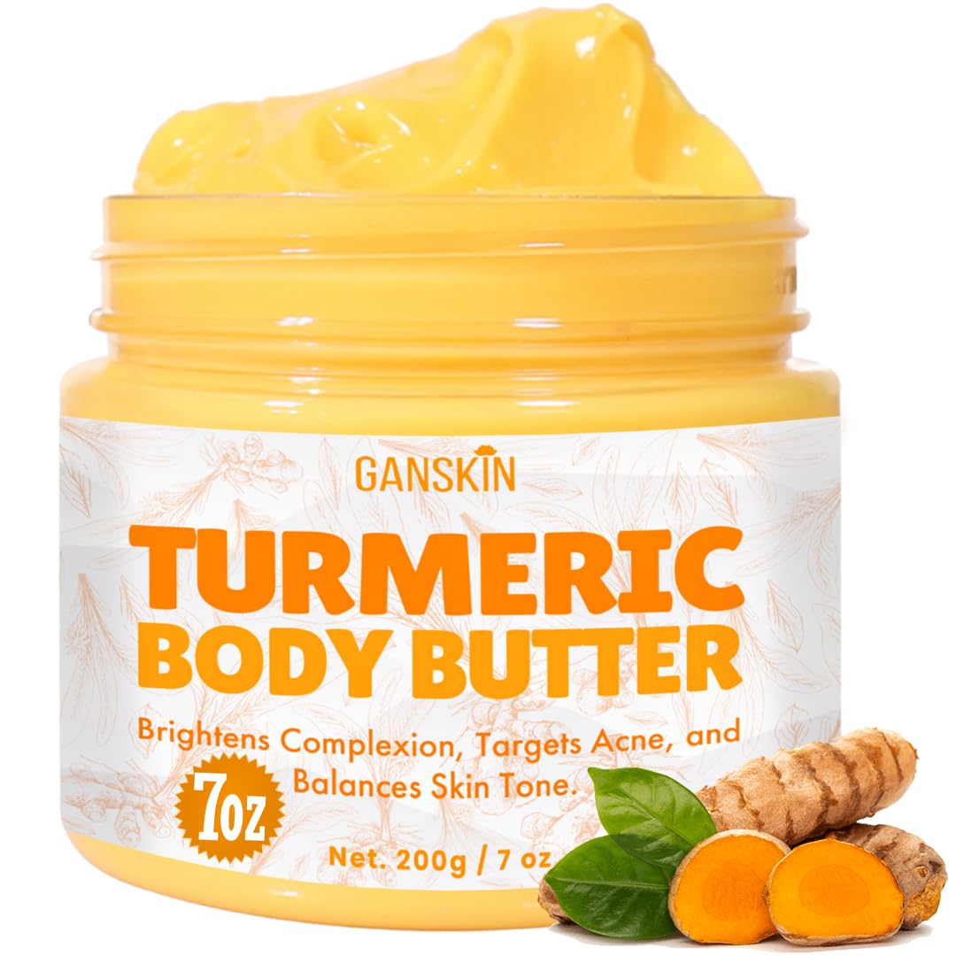 Ganskin Turmeric Face Cream bottle closeup highlighting brightening skincare benefits