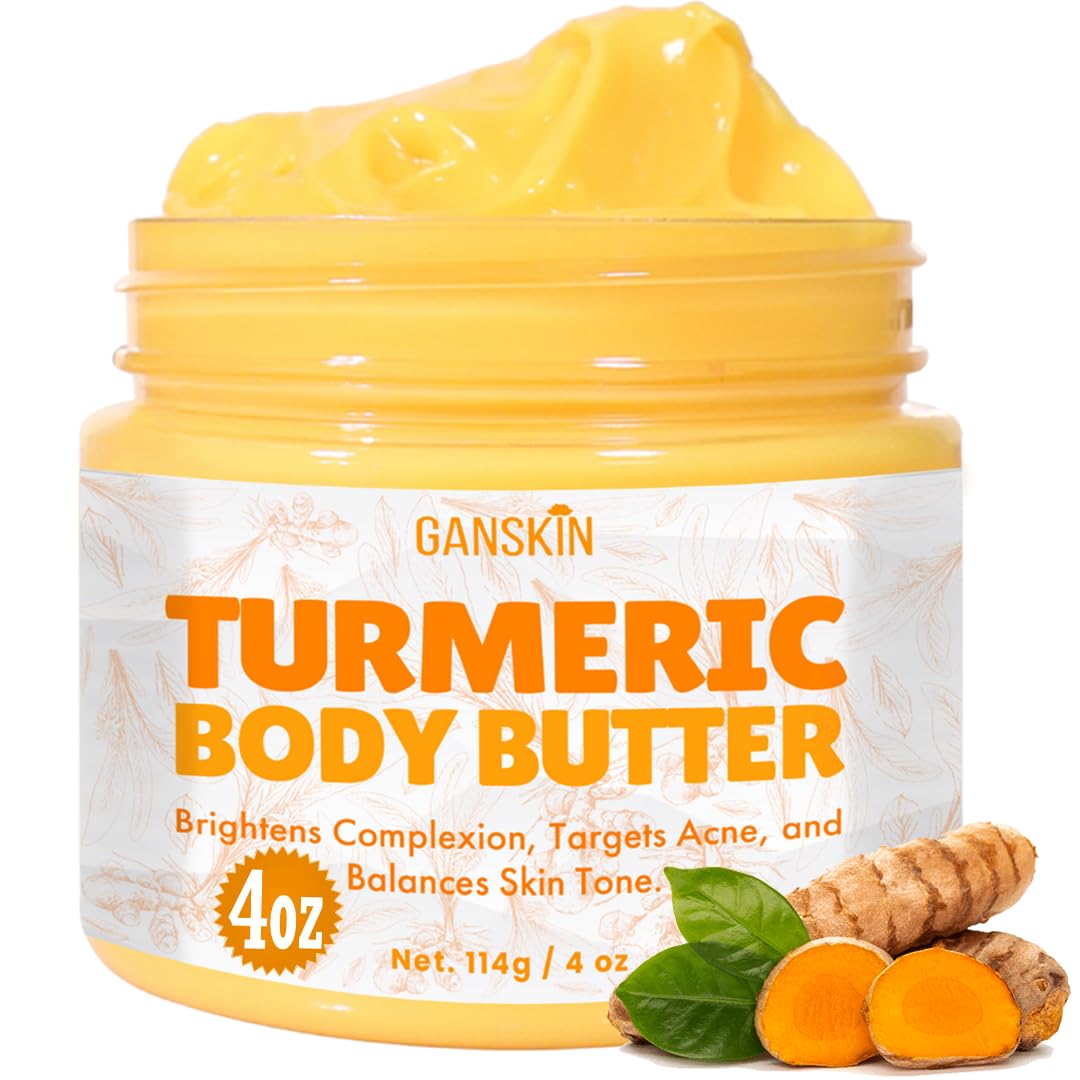 Ganskin turmeric face cream bottle pour highlights easy application for radiant skin