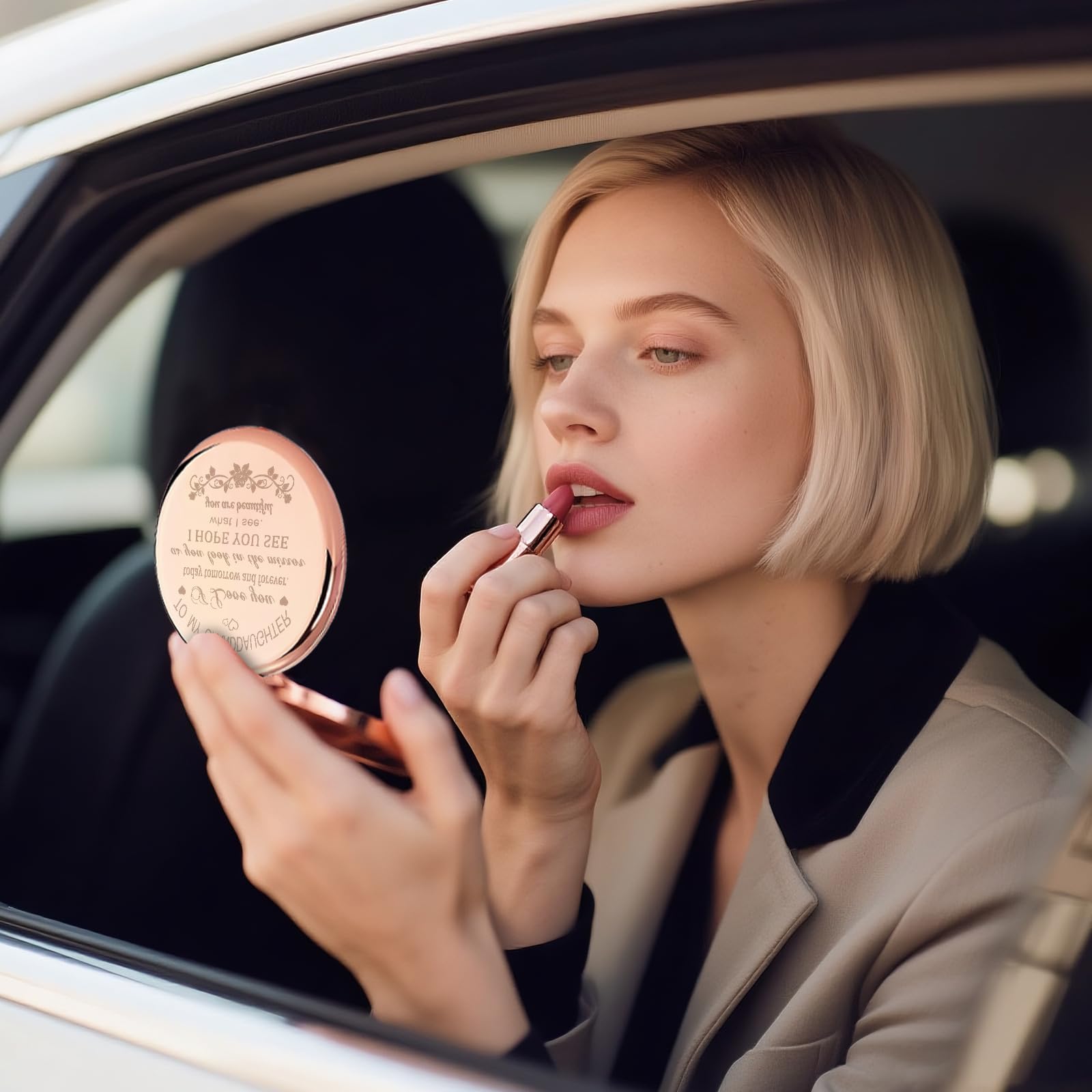 GAOLZIUY on-the-go compact mirror, ideal for quick touchups anywhere.