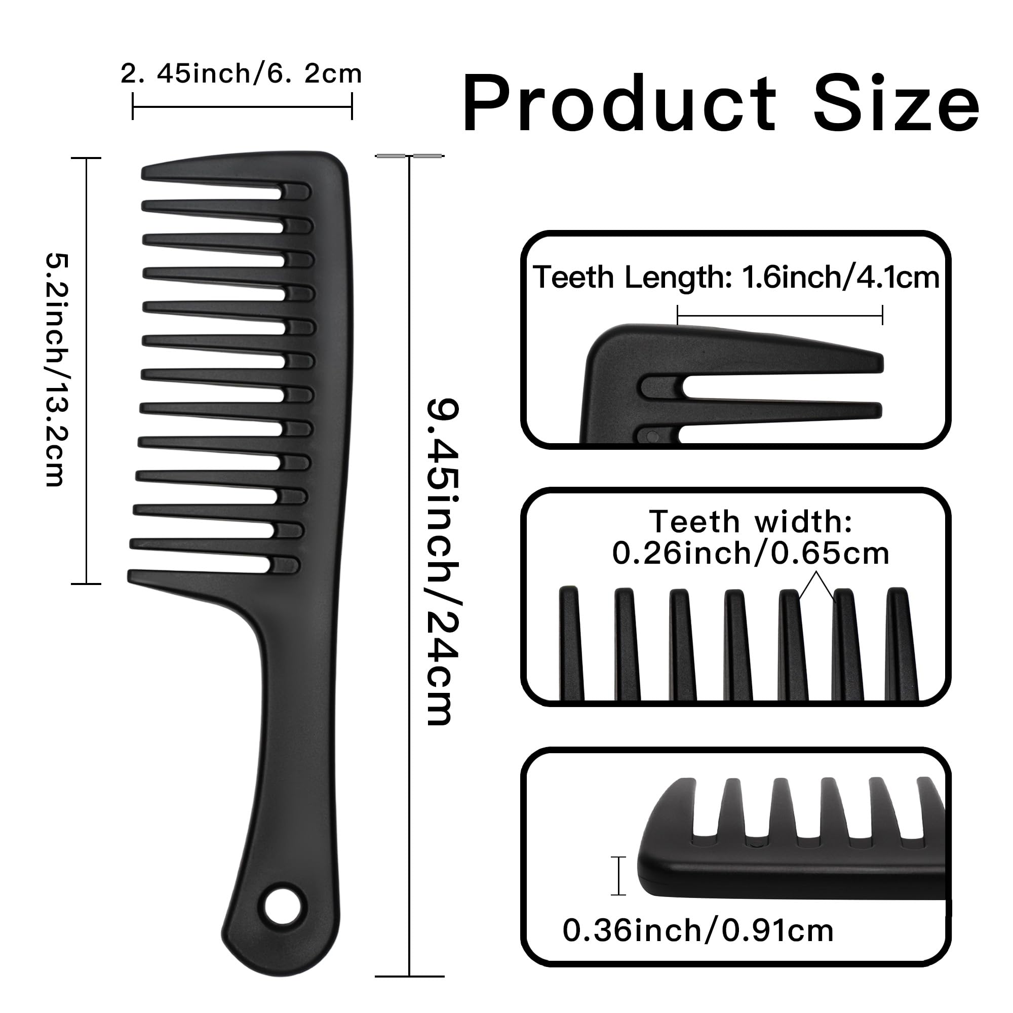 GAONSWOE wide-tooth comb styling-session helps quick detangling before drying
