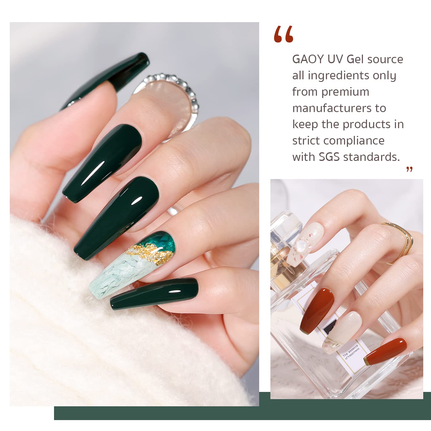 GAOY matte top coat bottle delivering velvet autumn finish on nails