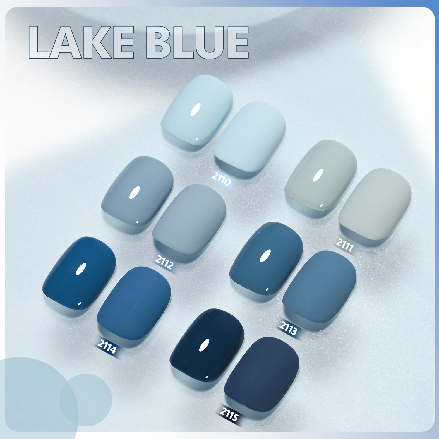GAOY six-color nude gray baby blue palette for at-home salon-quality nails