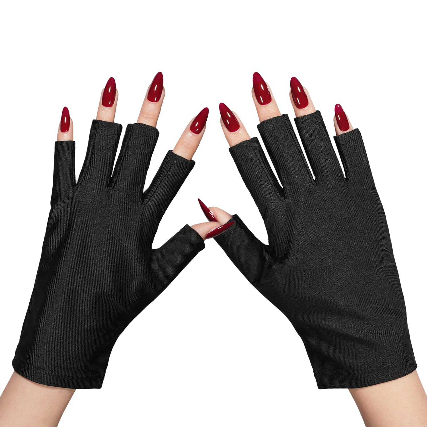 GAOY anti UV gloves protect hands during nail lamp sessions with UPF50+ UV shielding.