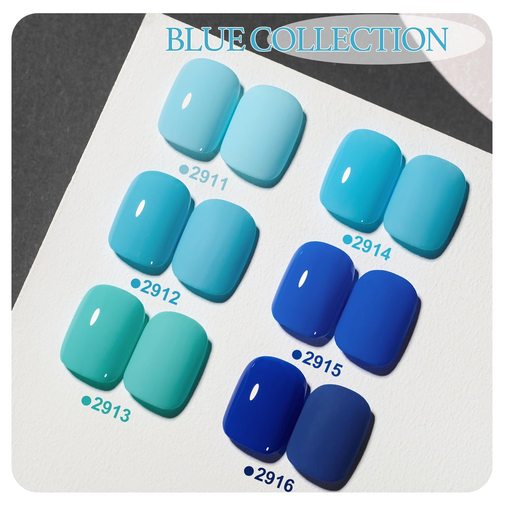 GAOY Blue Gel Nail Polish curing under UV LED lamp in 60 seconds