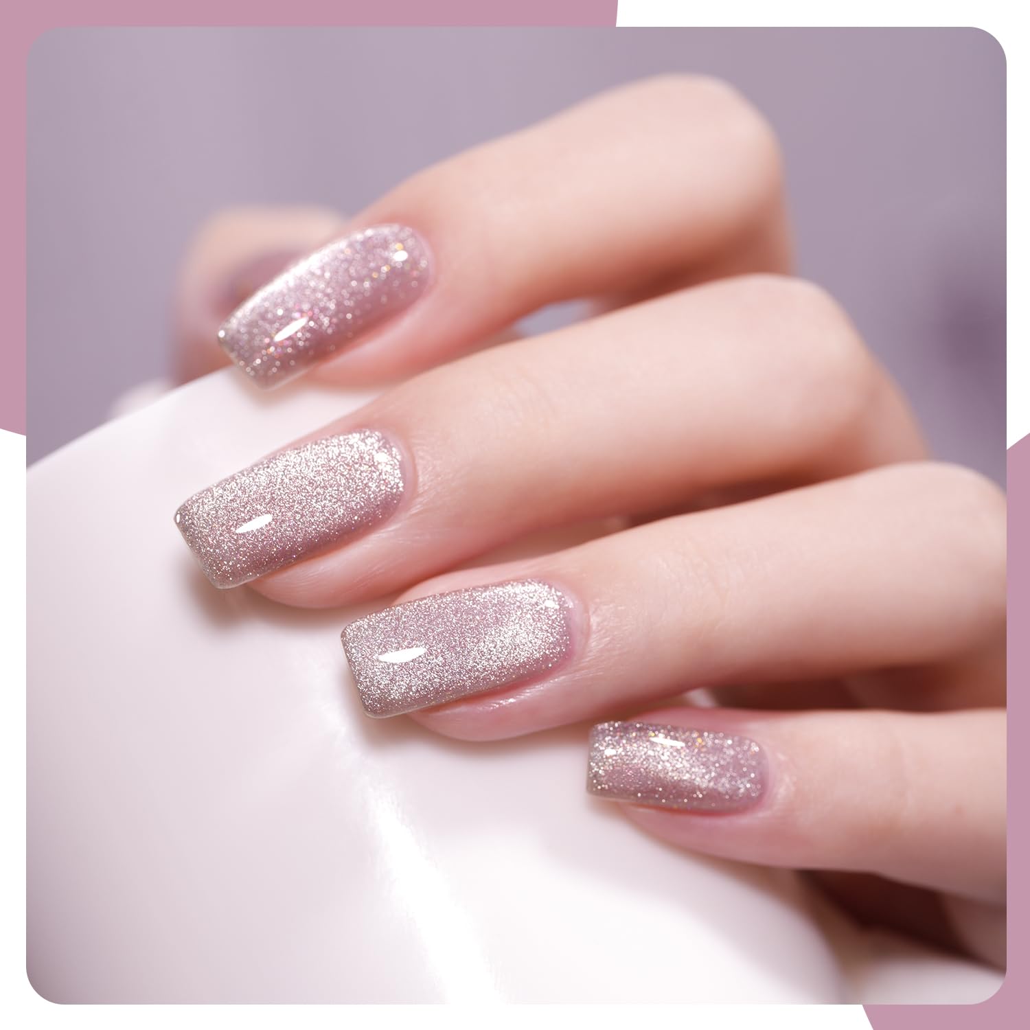 GAOY brillo holográfico, purpurina cautivadora para uñas brillantes.