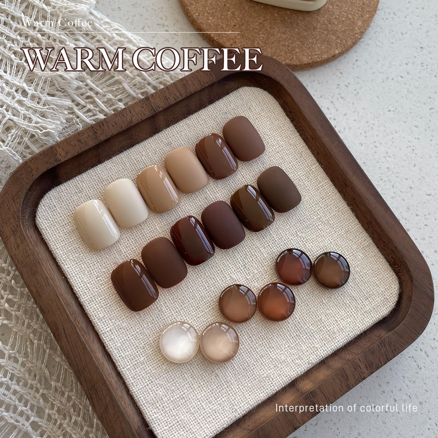 GAOY brown gel polish collection swatches for versatile nail art