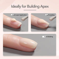 GAOY builder-base application demonstrates 2-in-1 base and strengthener for longer-lasting nails.