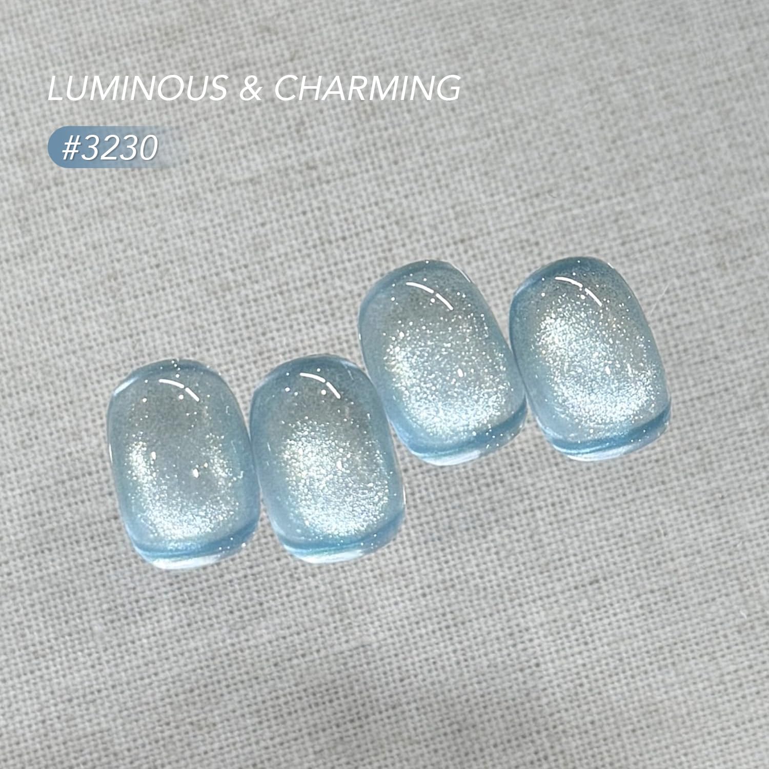GAOY Cat Eye glitter finish showcases sparkly, multi-tone nails.