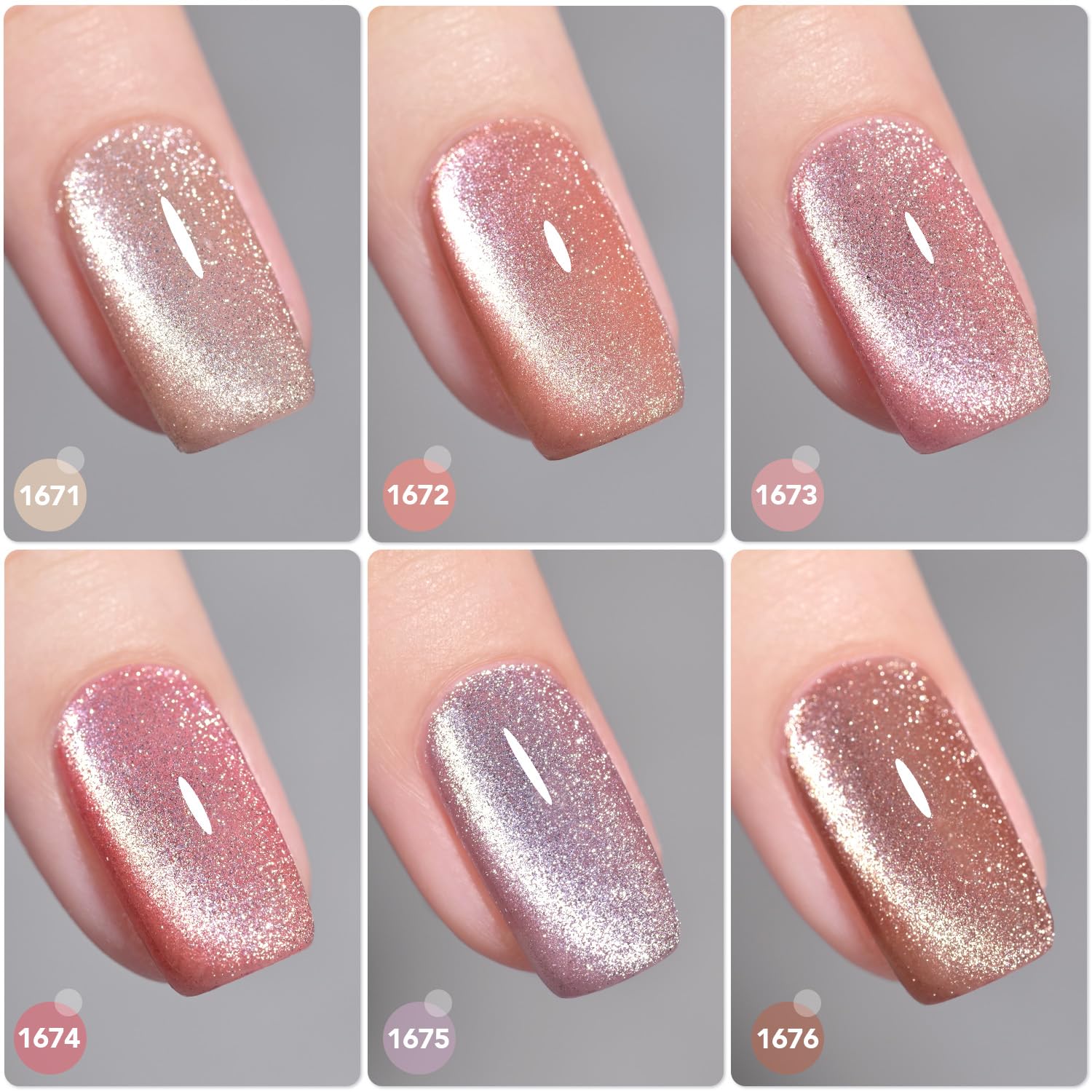 GAOY cat-eye magnet closeup for precise holographic patterns during manicure.