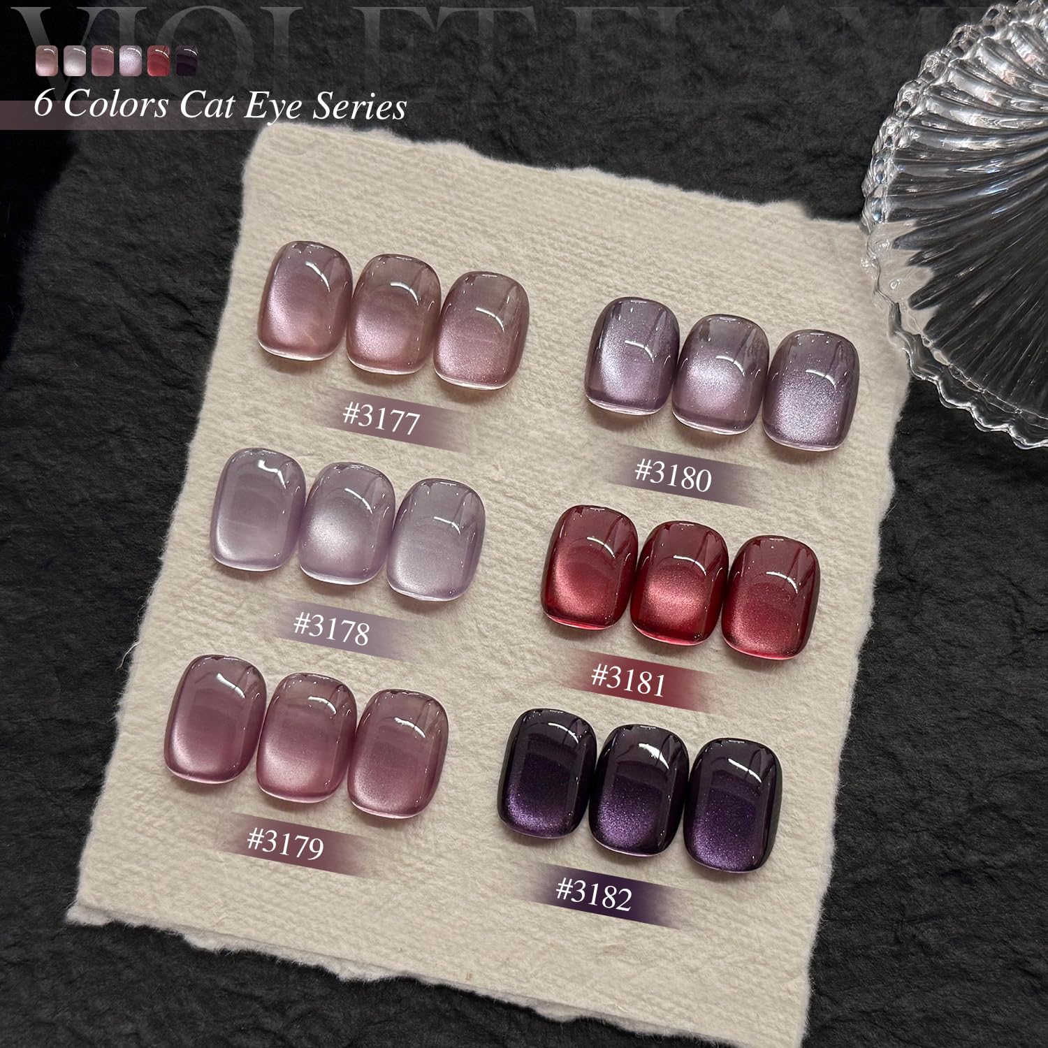 GAOY cat eye magnet in use creating pattern on nails