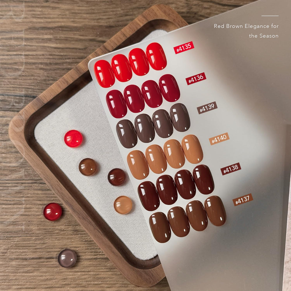 GAOY chocolate gel nail color for elegant fall looks and glossy shine