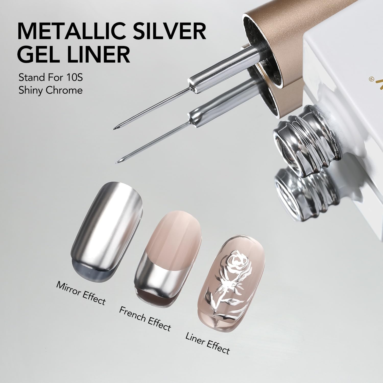 GAOY chrome mirror finish nail polish for dazzling nail art