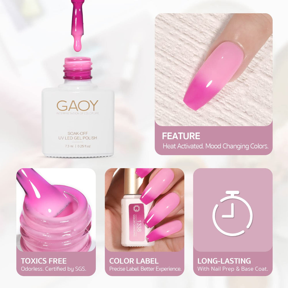 GAOY long-wear gel polish promise for up to four weeks with proper base and top coats.