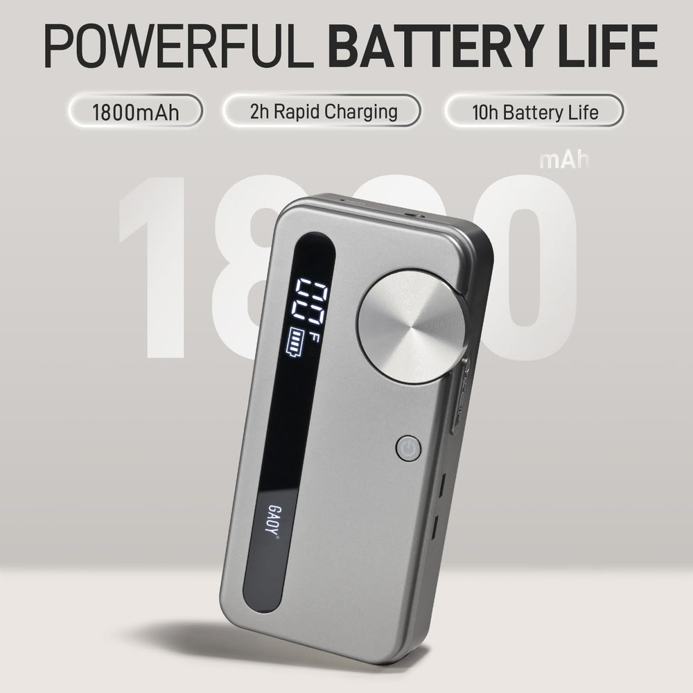 GAOY cordless nail drill with 1800mAh battery for long, portable sessions.