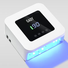 GAOY cordless UV LED nail lamp front view for quick gel manicures.