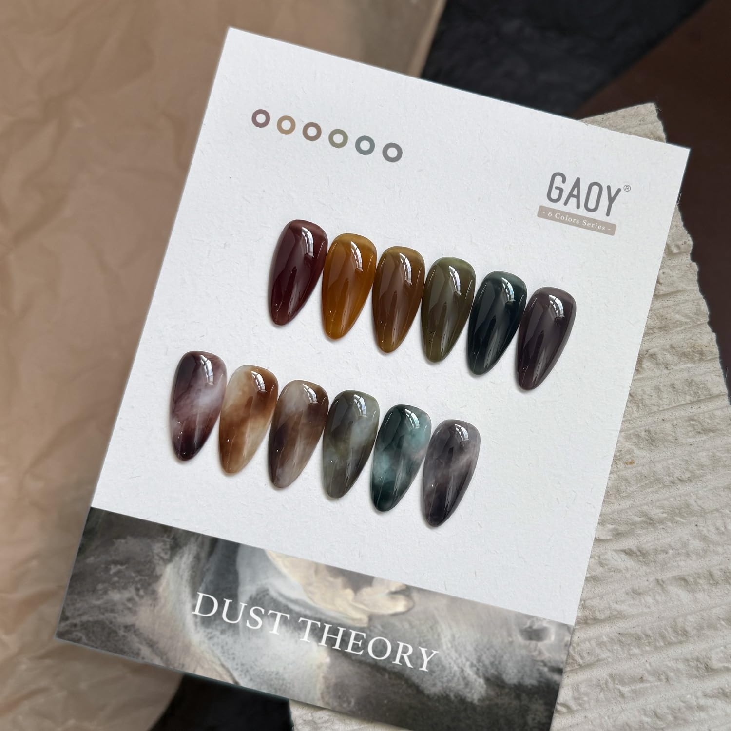 GAOY brown milky jelly color swatch with creamy translucent depth.