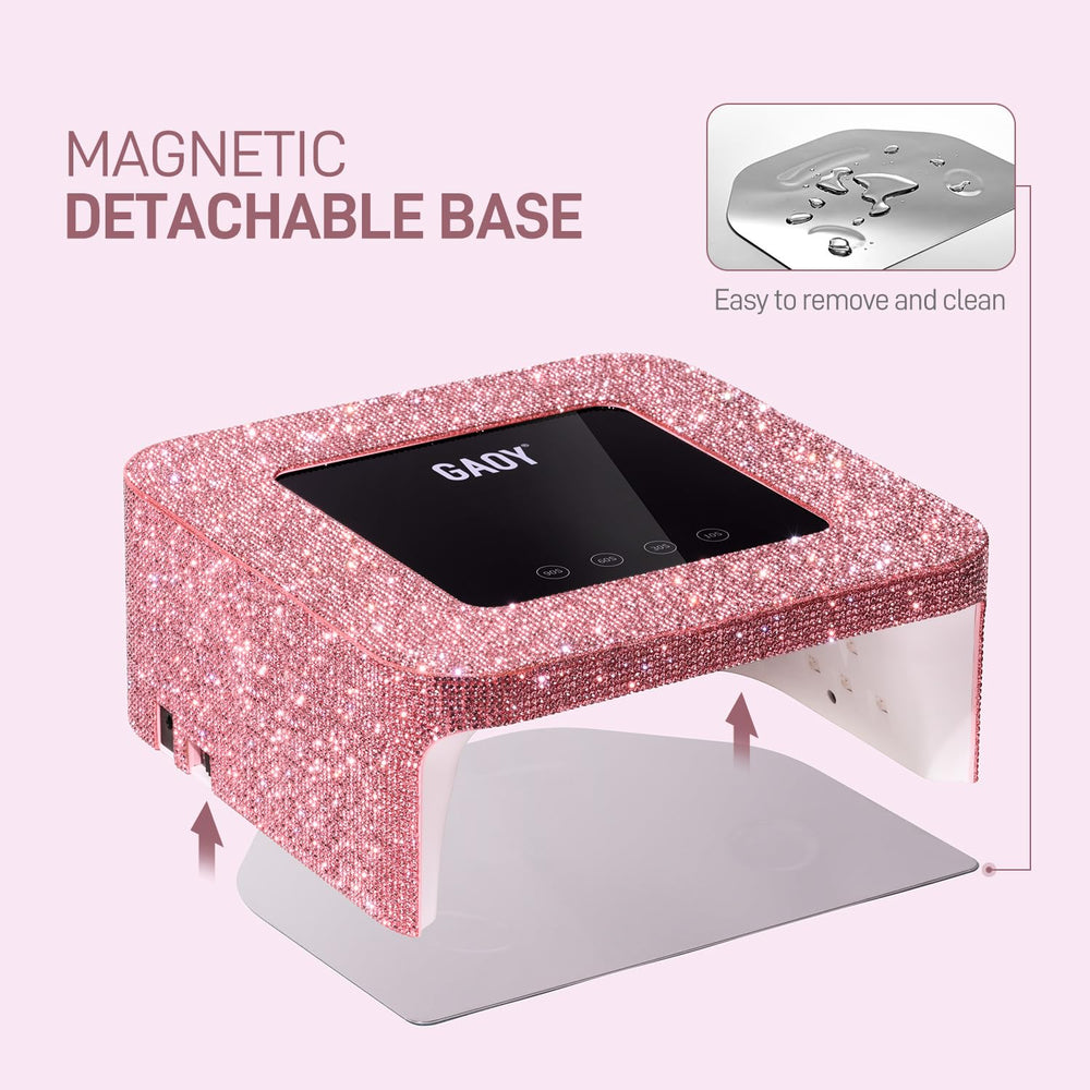 GAOY detachable magnetic base allows easy cleaning and adjustable placement.