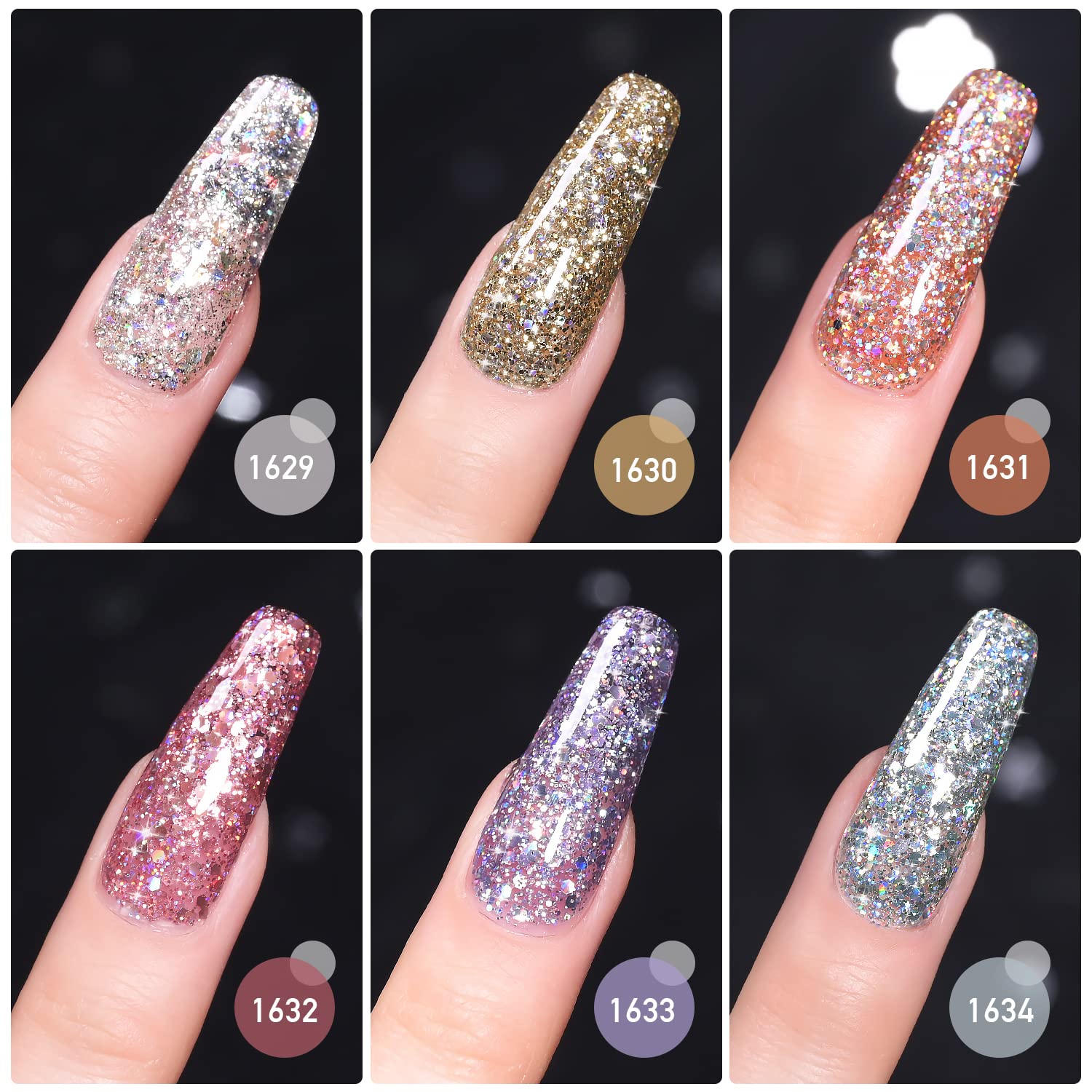 GAOY esmalte gel brillo morado para looks intensos
