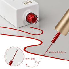 GAOY gel rojo remolino facilita diseño francés elegante.