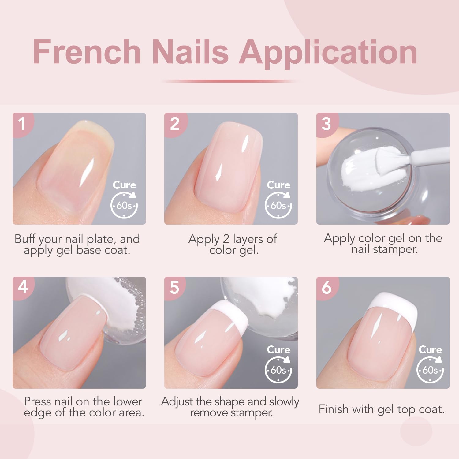 GAOY milky pink gel polish swatch highlighting soft, elegant french-ready shade.
