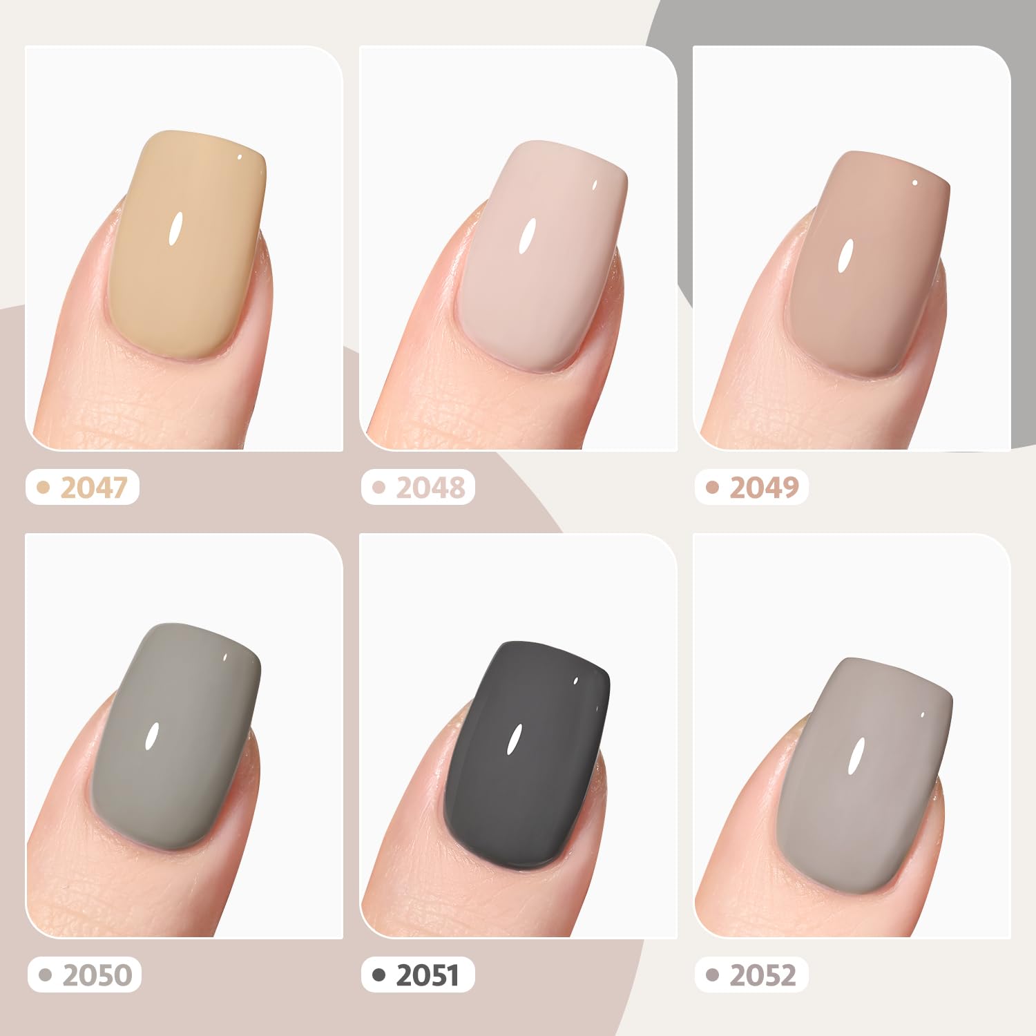 GAOY Gray Gel Nail Polish Set uv-lamp-ready kit enables at-home salon results.