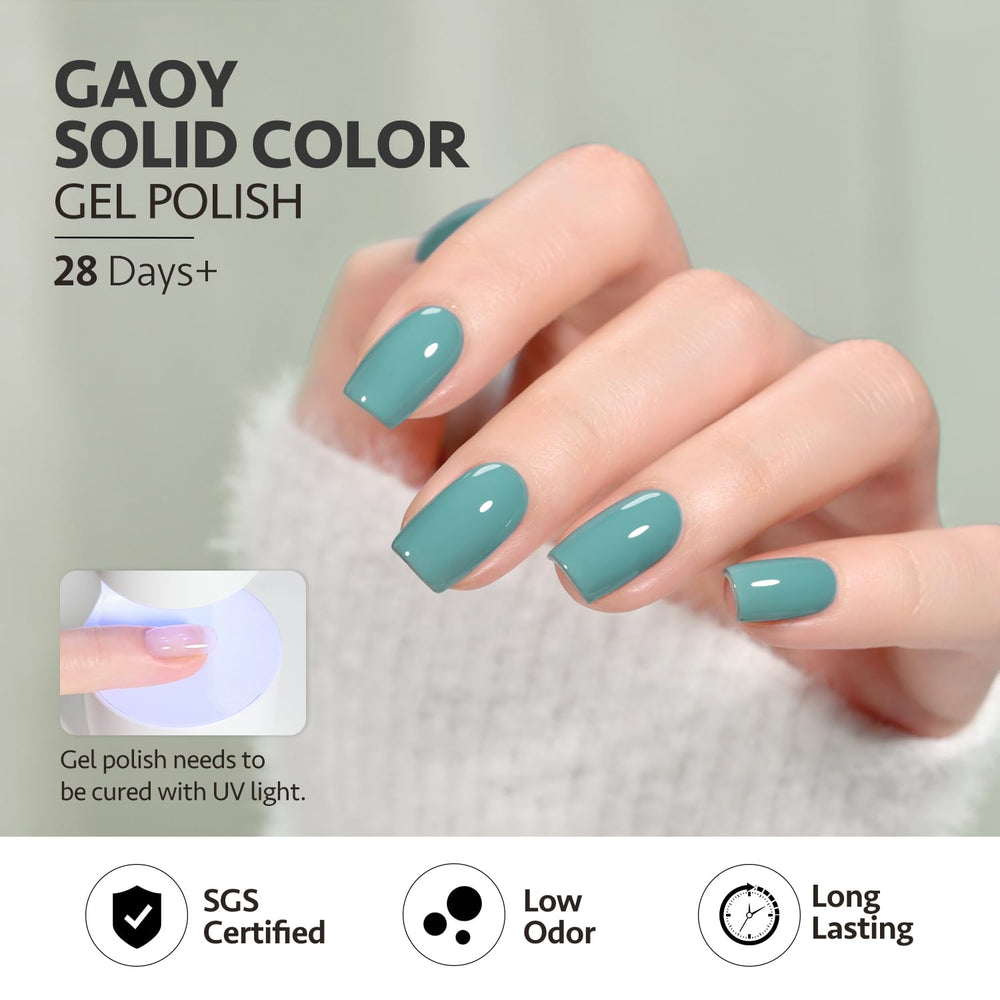 GAOY gel nail polish swatches show smooth application for quick-dry finishes