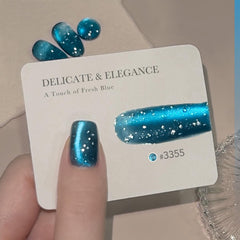GAOY holographic glitter swatch with reflective particles