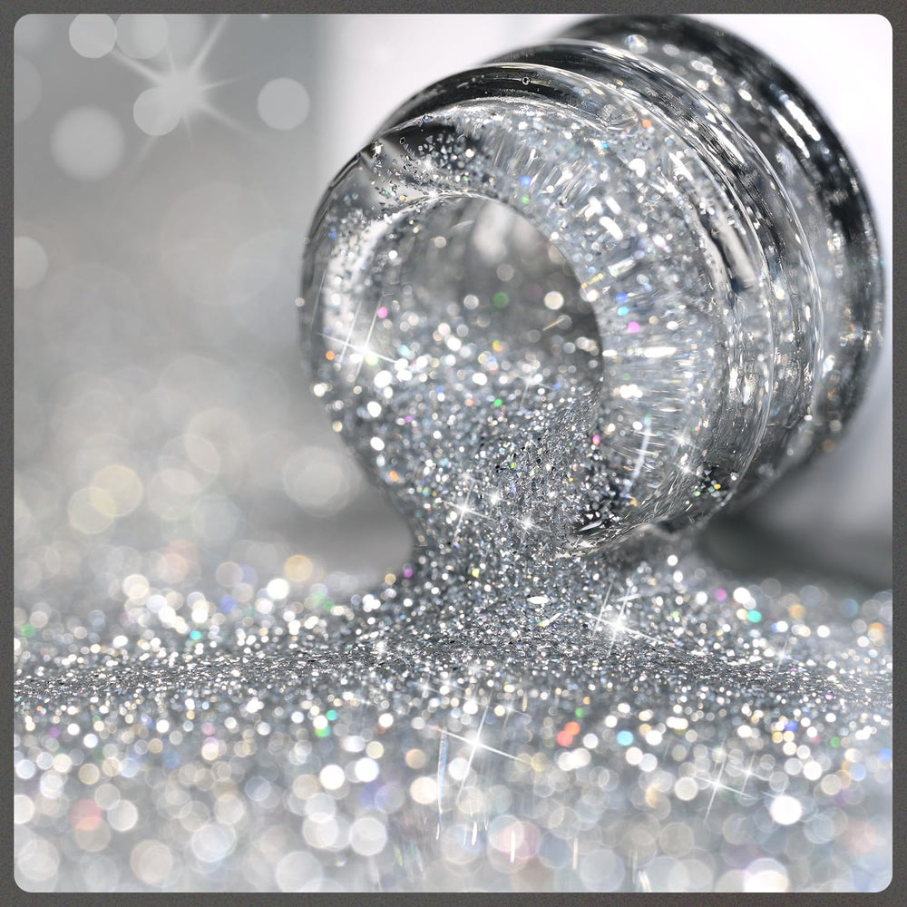 GAOY holographic shimmer closeup shows dramatic effects for party-ready nails.