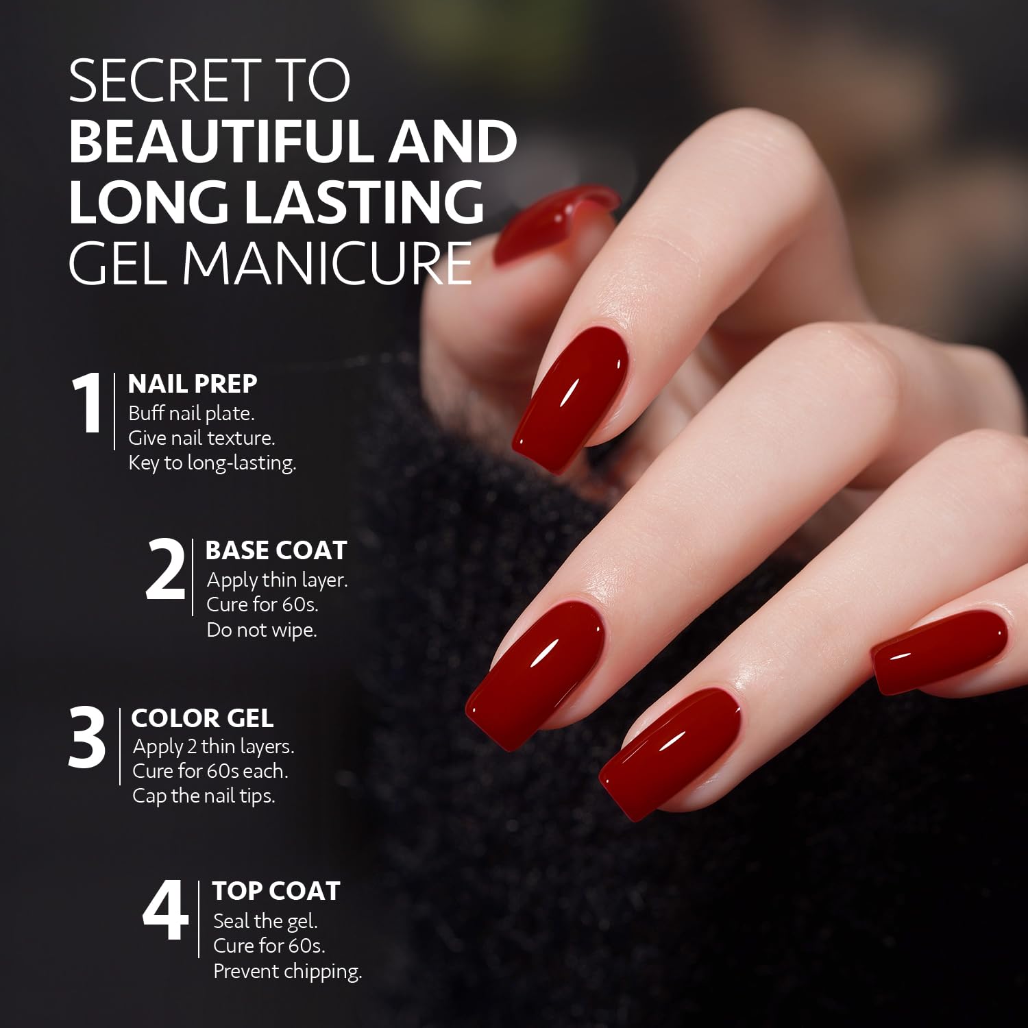 GAOY home manicure setup shows nails prepped for color with minimal tools.