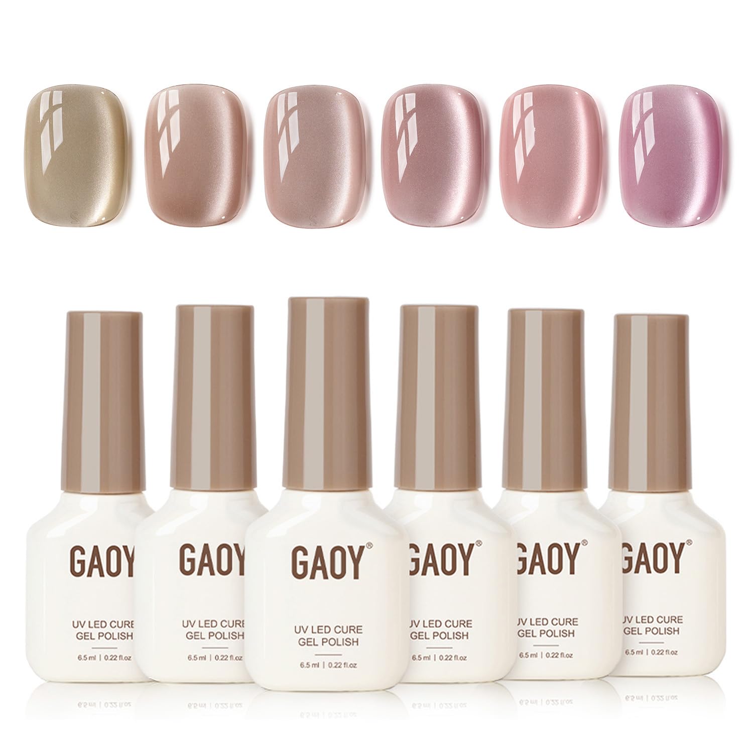 GAOY Icy Glass Cat Eye Moonlight polish highlights moonlit shimmer for elegant nails