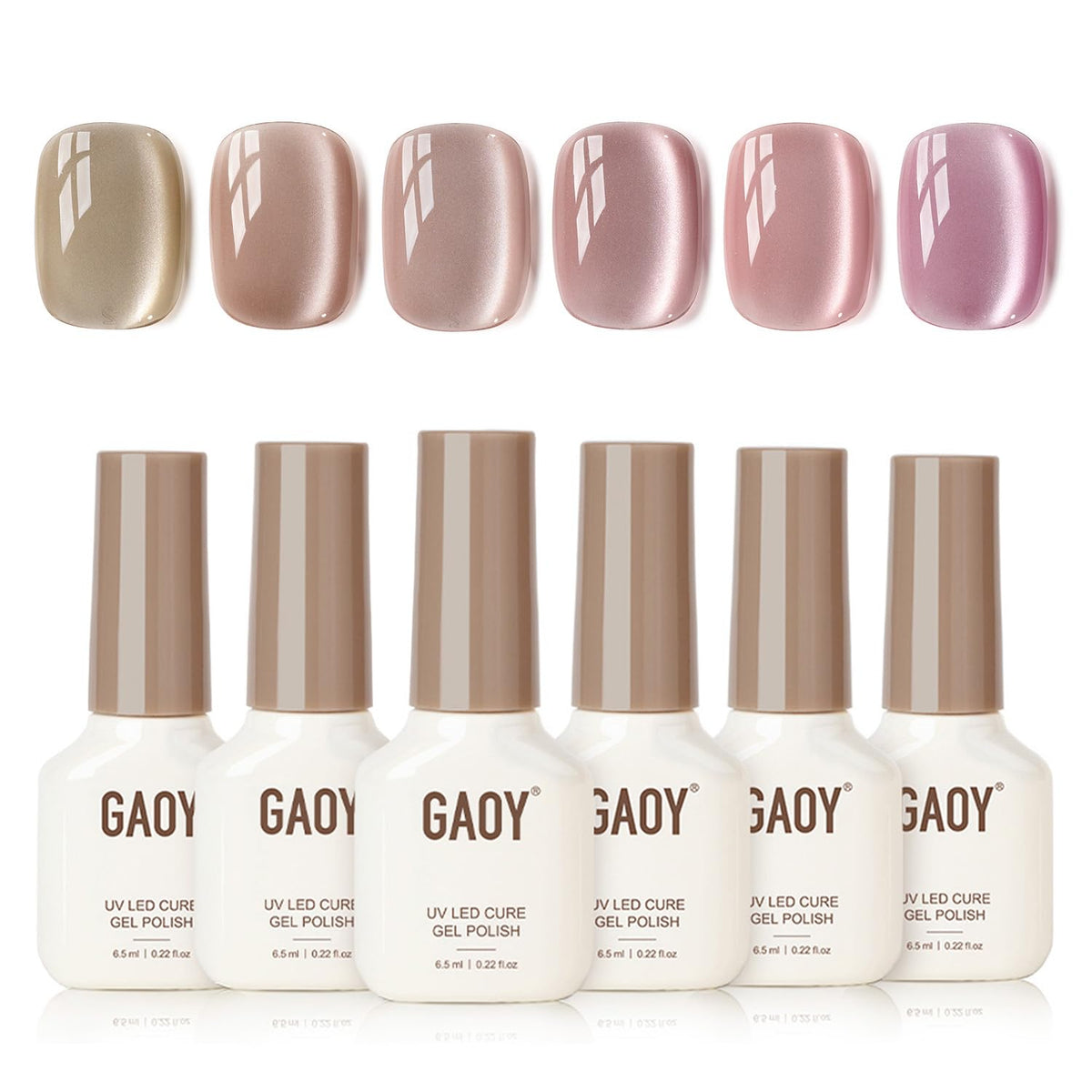 GAOY Icy Glass Cat Eye Moonlight polish highlights moonlit shimmer for elegant nails