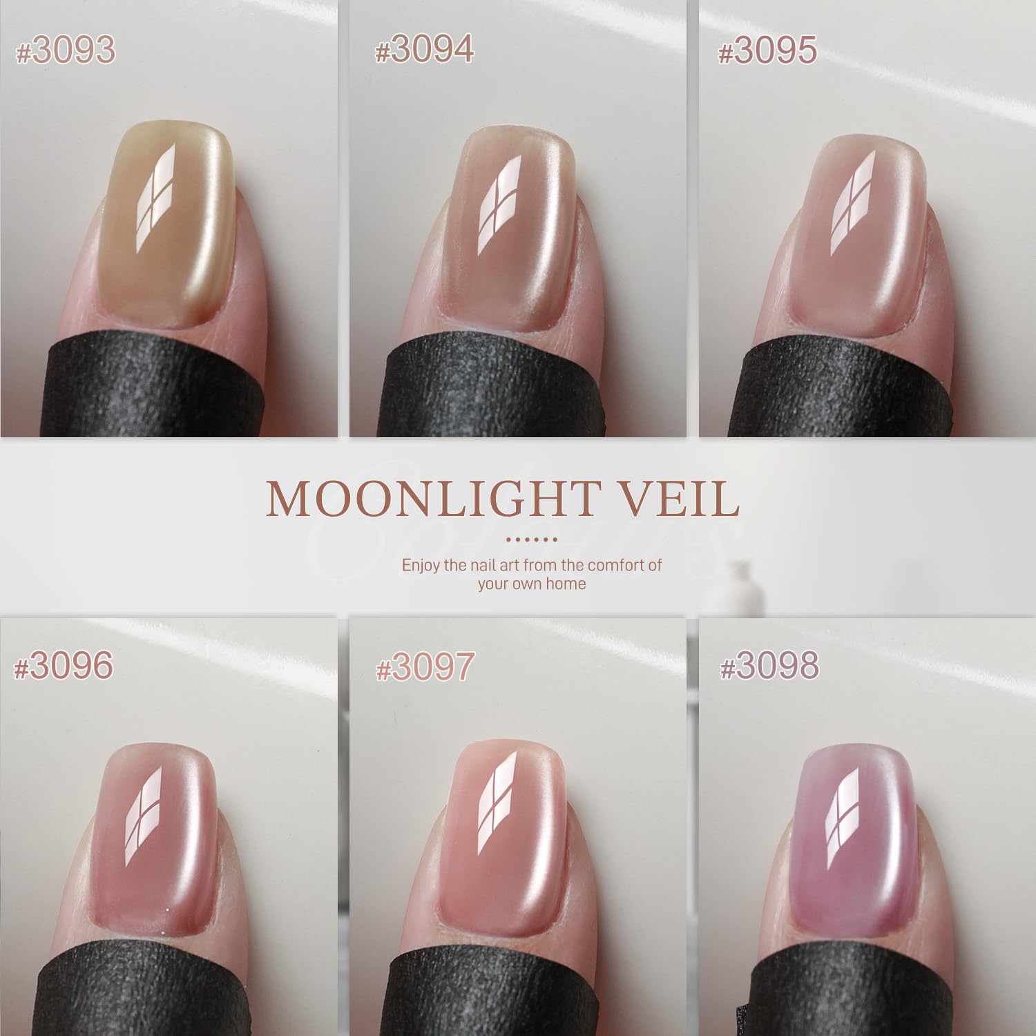 GAOY Icy Glass Cat Eye Sheer Nude polish offers subtle daily wear with glossy finish