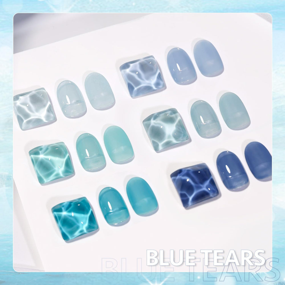 GAOY Jelly Blue gel nail polish packaging box communicates quality.