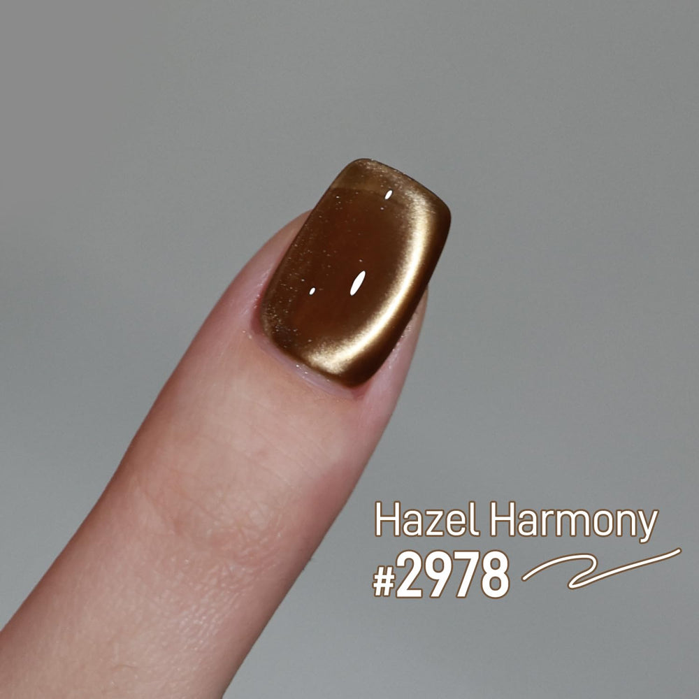 GAOY Jelly Brown Cat Eye magnet pattern demonstrates customizable shimmer for at-home nails.