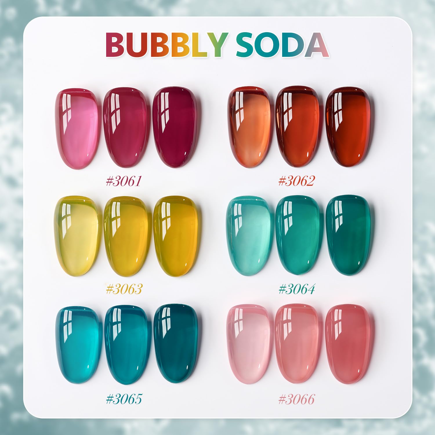 GAOY Jelly Gel Nail Polish kit package closeup for complete at-home manicure