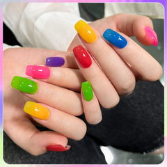 GAOY Jelly Gel Nail Polish green swatch ideal for spring nails