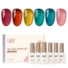 GAOY Jelly Gel Nail Polish pink closeup for buildable sheer color and DIY manicure